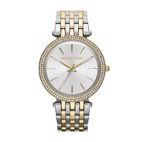 michael kors damen uhr gold silber|michael kors watches macy's.